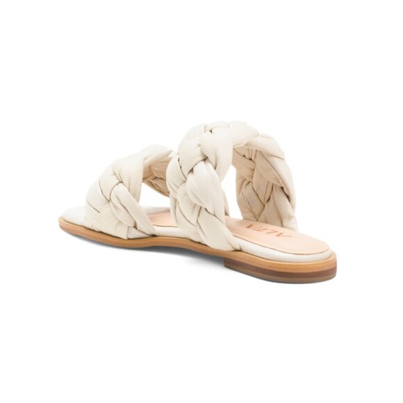 ALTA Off White Made In Colombia Leather Odette Flat Sandals - Picture 2 of 2